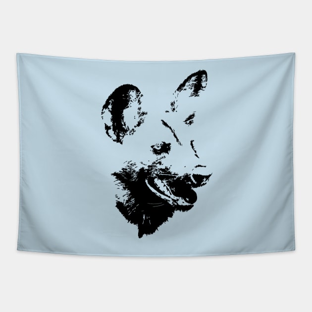 Wild Dog Portrait | African Wildlife Tapestry by scotch