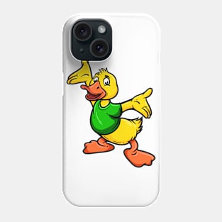 Cute Anthropomorphic Human-like Cartoon Character Duck in Clothes Phone Case