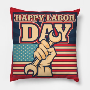 Happy Labor Day Pillow