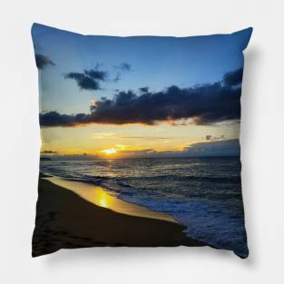 Beach Sunset Honolulu Pillow