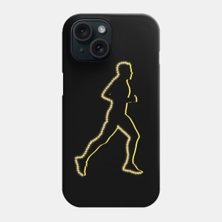 Silhouette sprint yellow neon Phone Case