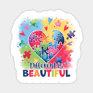 Puzzle Heart Autism Awareness Gift for Birthday, Mother's Day, Thanksgiving, Christmas Magnet