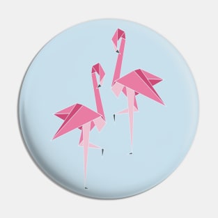 Folded Flamingos Pin