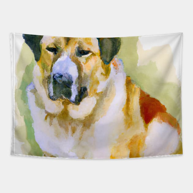 Anatolian Shepherd Watercolor - Dog Lover Gifts Tapestry by Edd Paint Something