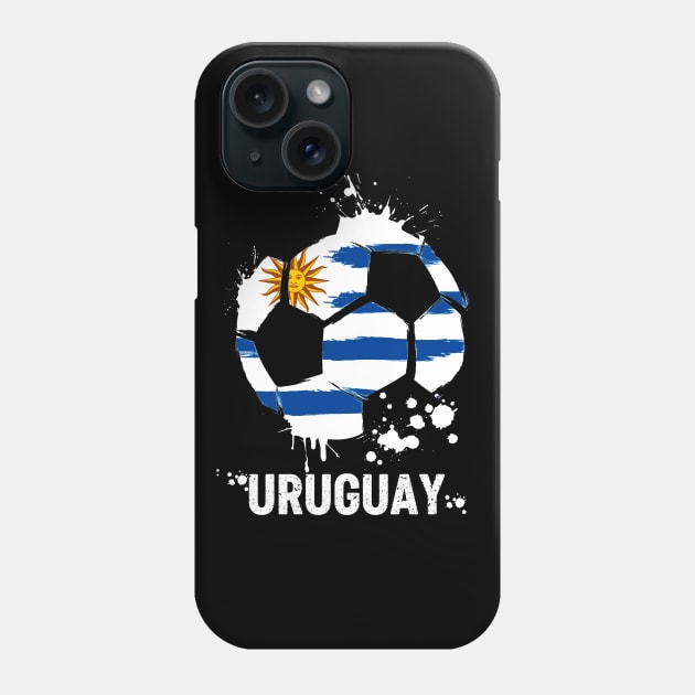 Uruguay Qatar 2022 World Cup, Uruguay Soccer Team 2022 Supporter Funny Uruguay Flag Futbol Phone Case by Printofi.com