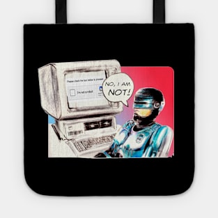 I am not a robot (parody design) Tote