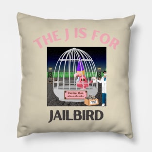 Donald J Trump Jailbird Dunce Cap Pillow