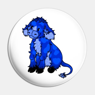 Blueberry Cow Pin