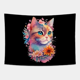 Cute Cat Kitten Lover Tapestry