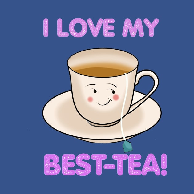 BEST FRIENDS FUNNY CUTE TEA CUP by Art by Eric William.s