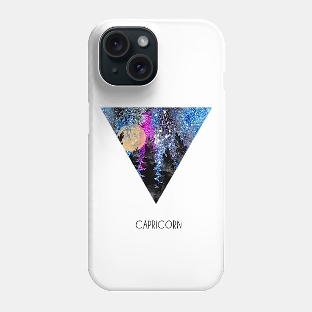 Capricorn Constellation, Capricorn Phone Case by RosaliArt