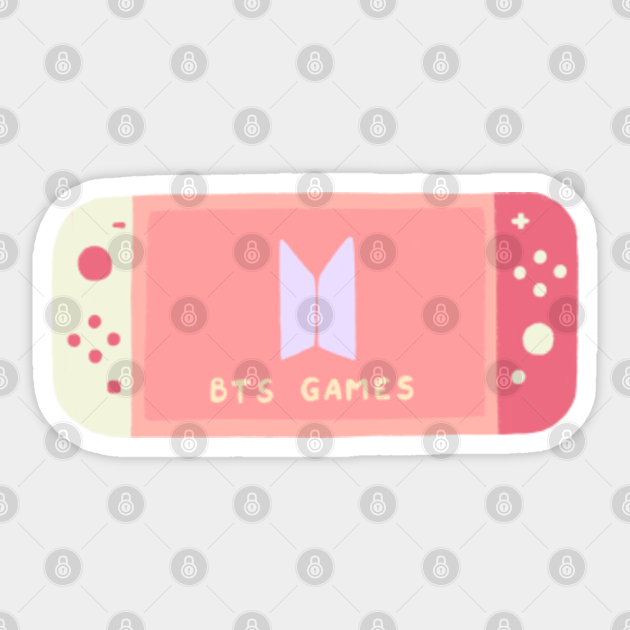 Bts Nintendo Switch Pastel Pink Aesthetic Bts Sticker Teepublic Uk Поделись стикерами или ищи похожие анимированные gif. bts nintendo switch pastel pink aesthetic