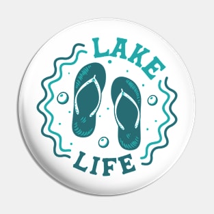 Lake Life // Fun Summer Flip Flop Badge Pin