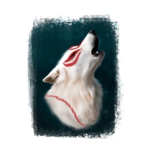 Okami Amaterasu howling portrait T-Shirt