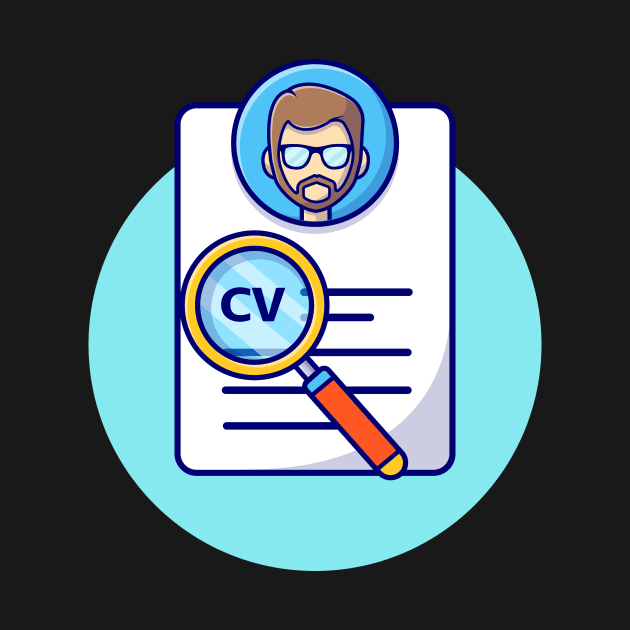 Curriculum Vitae Cartoon Vector Icon Illustration by Catalyst Labs