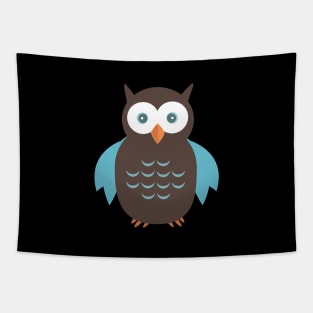 Brown & Blue Owl Tapestry