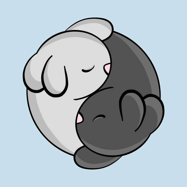 Yin Yang Bunny Zen by ExtraMedium