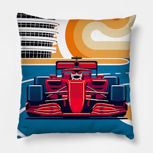 Formula Race Car in Bahrain Pillow