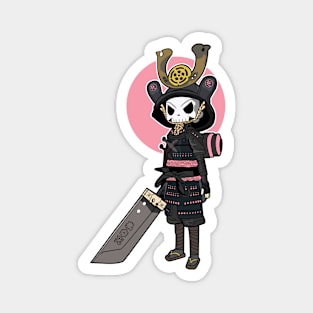 Pink Skull Samurai Magnet