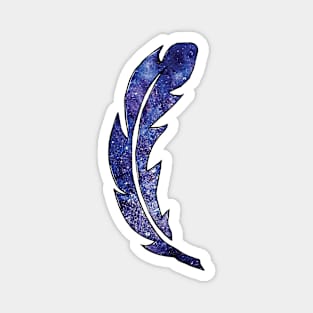 Galaxy Feather | Purple + Blue Feather | Watercolor Galaxy Feather Magnet