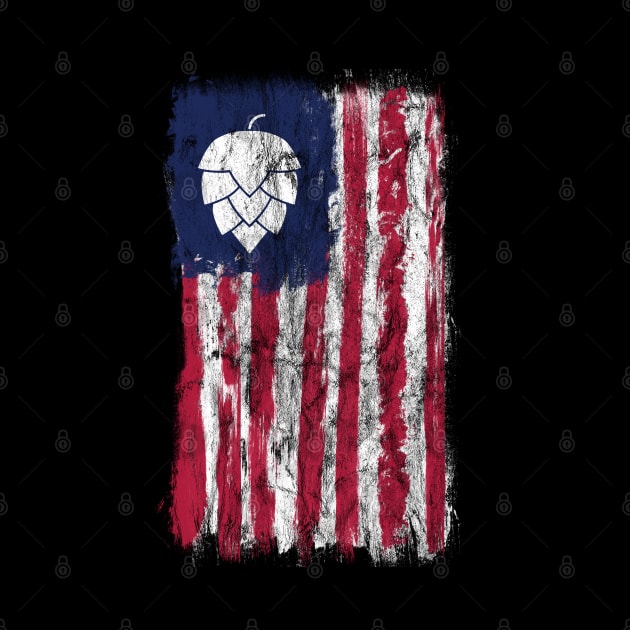 Grunge American Flag With Hops by byfab