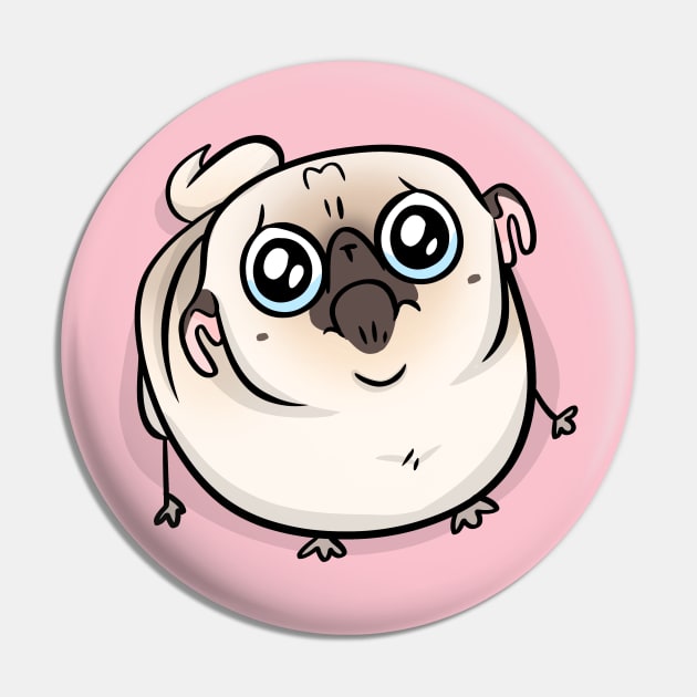 Puggy Pathos Pin by Inkpug