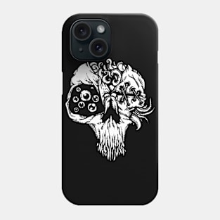 Sketch Scary Skull Tattoo Style Design Drawing Graphic Phone Case