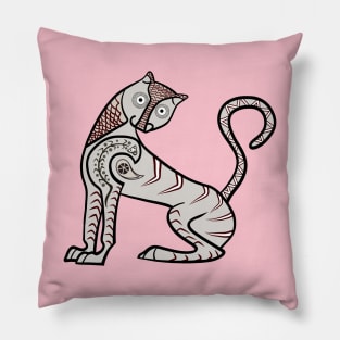 Wild Cat with Curious Gaze Pillow