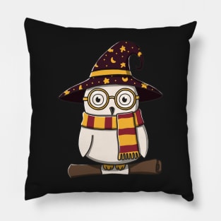 White Owl In Witch Costume Pillow