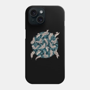 Ernst Haeckel Blue Hued Nudibranch on Cerulean Sea Squirts Phone Case