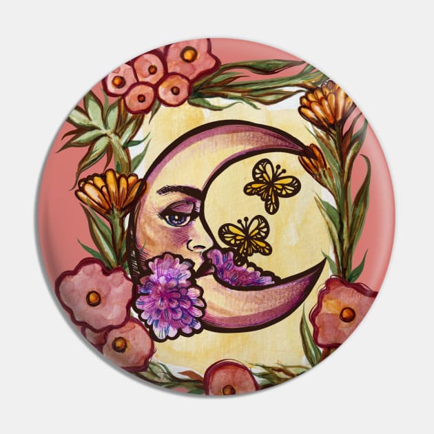 Flower Moon Pin by bubbsnugg