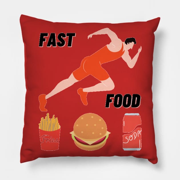 Fast food Pillow by Jo3Designs