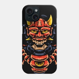 Japanese Man With Oni Mask Phone Case