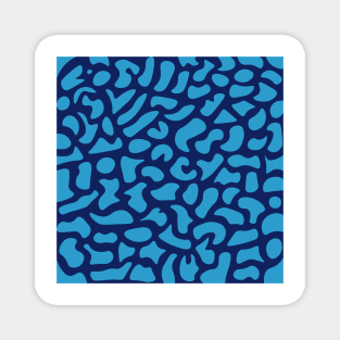 Blue Over Blue Pattern Magnet