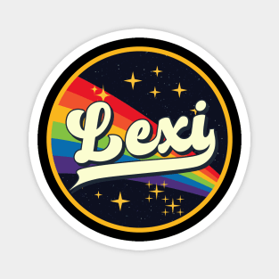 Lexi // Rainbow In Space Vintage Style Magnet