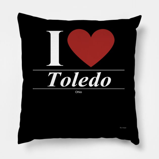 I Love  Toledo - Gift for Ohioan From Ohio OH Pillow by giftideas