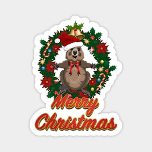 Merry Christmas Quokka Magnet