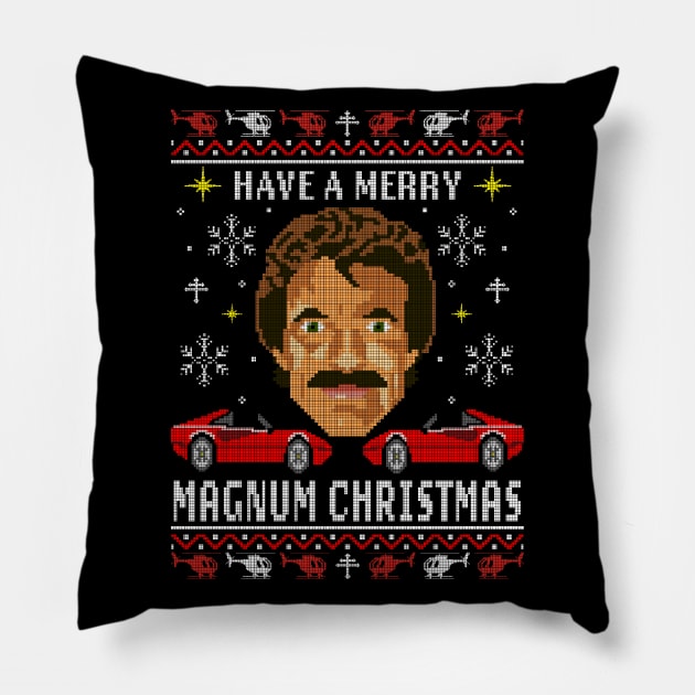 Merry Christmas Magnum Pillow by MostlyMagnum