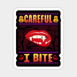 Sexy Female Vampire Lips Ugly Halloween Sweater Design Magnet