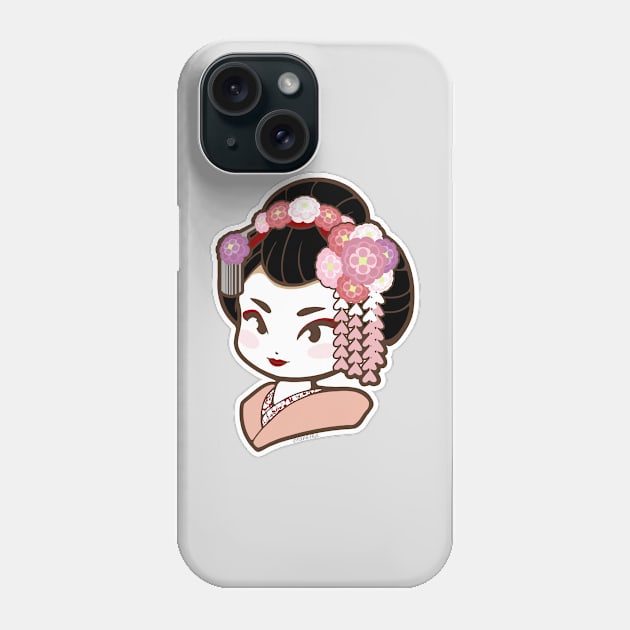 March Maiko - Peony Phone Case by Ranefea