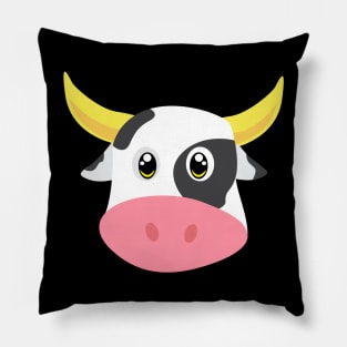 Cute Cow - Cowface Bow farmers Face Pillow