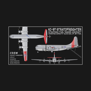 KC-97 Stratofreighter American Tanker Aircraft Diagram T-Shirt