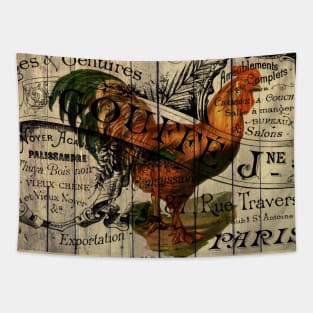 Cottagecore french  barn wood  western country kitchen farmhouse rooster Tapestry