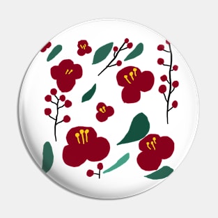 camellia pattern Pin