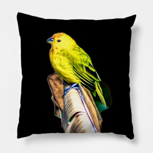 little yellow bird Pillow