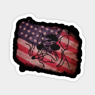 Best Dog Dad Ever American Flag Magnet