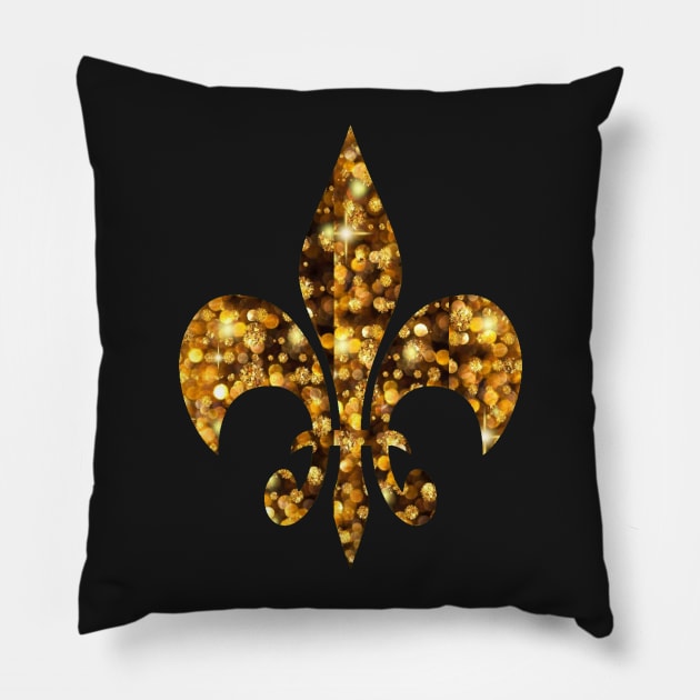 Sparkle Fleur De Lis Pillow by Gsweathers