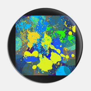 abstract yellow and blue design Pin