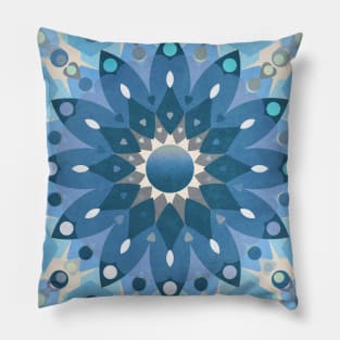 Frozen Mandala Flower Pillow