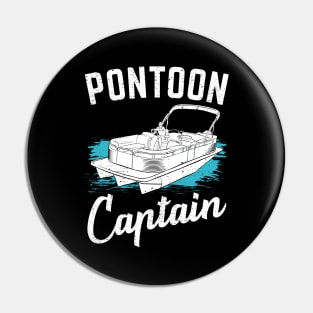 Pontoon Captain Boat Boating Gift Pin